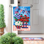 Patriotic Flower pot garden flag