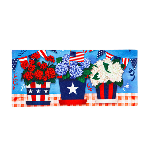 Patriotic flower pot switchmat