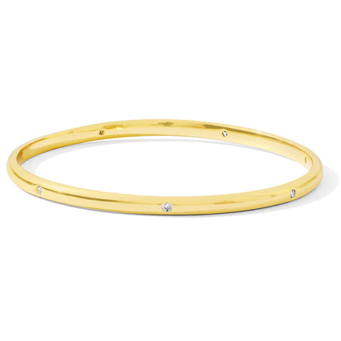 gold bangle with cz crystals gold