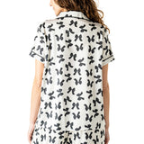 Hello Mello Bow So Lovely Satin Pajama Top