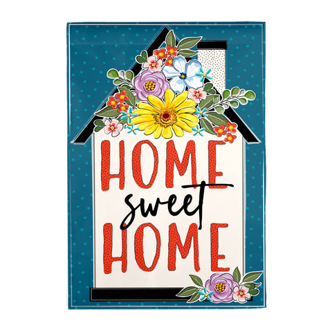 Floral Home Sweet Home Flag