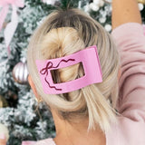 Just add a bow flat rectangle hair clip