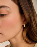 Heart link earrings