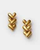 Heart link earrings