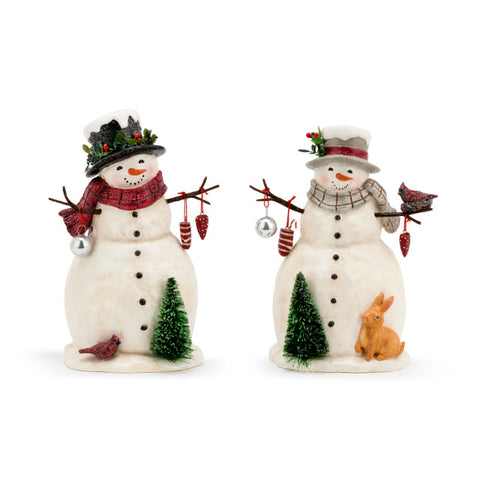 Snowmen Paperpulp Figurines