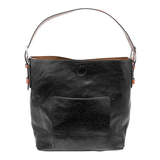 Black Hobo Cedar Handle Handbag