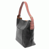 Black Hobo Cedar Handle Handbag