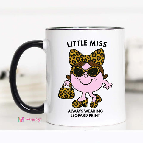 Little Miss leopard coffee mug