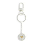 Love you locket key fob silver