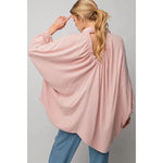 pink dolman sleeve top 1XL