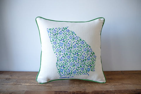 Floral state of Texas pillow
