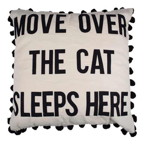 Move over the Cat sleeps here pillow