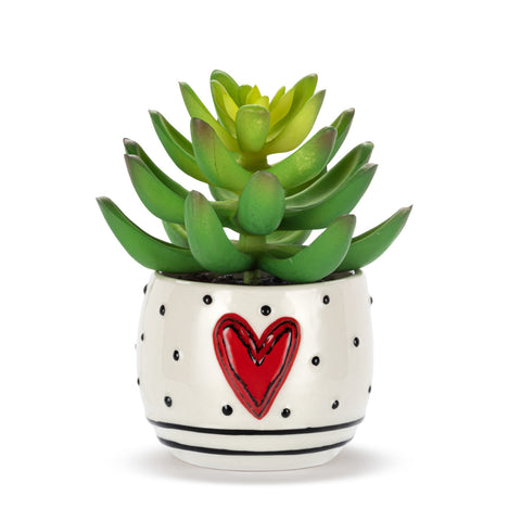 Heart & Dot Mini Succulent
