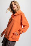 Orange lt terry sweatshirt