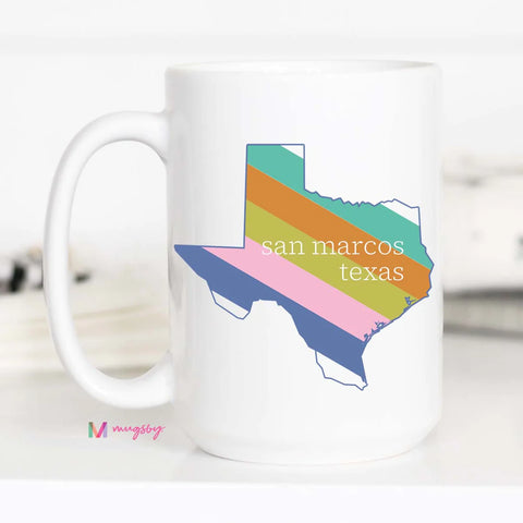 Pastel City state mug