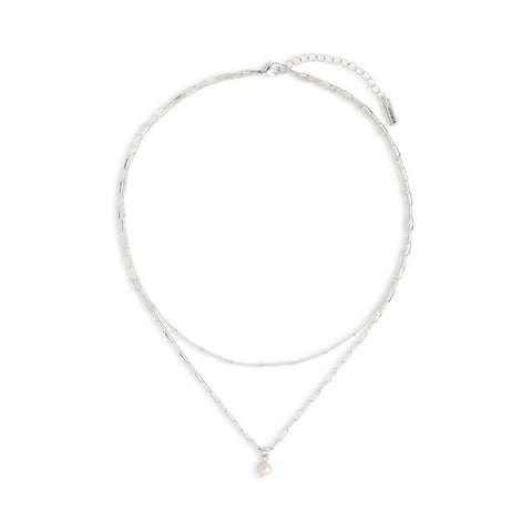 pearls from within silver neckl