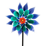 Purple and blue flower 75" wind spinner