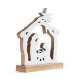 Wood Enamel cutout nativity scene