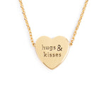 Hugs & Kisses Art Heart Necklace