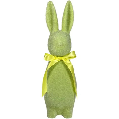 16" lime flocked bunny