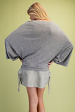 Gray Dolman Sleeve Top