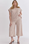 Taupe Textured Pant