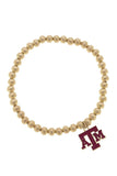 Collegiate Ball Bead Stretch Bracelet