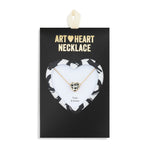 Hugs & Kisses Art Heart Necklace