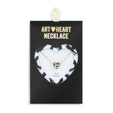 Hugs & Kisses Art Heart Necklace