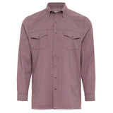 Maroon pearl snap LS LG