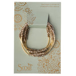 Oyster/gold wrap bracelet/necklace