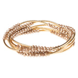 Oyster/gold wrap bracelet/necklace