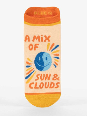 Sun and cloud sneaker socks s/m