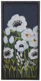 Black floral framed art
