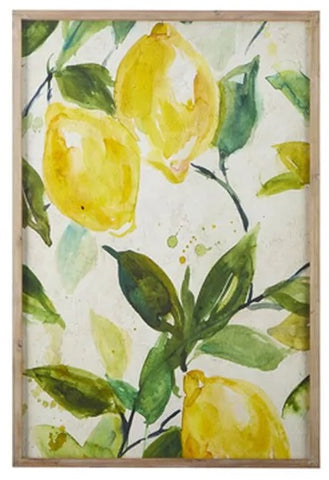 36" lemon branch framed print