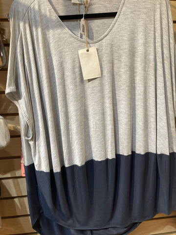 Grey/Navy Top 3XL