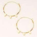 Neutral multi/gold lg hoop