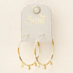 Neutral multi/gold lg hoop