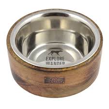 1 Cup Wood Dog Bowl