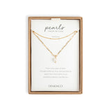 pearls from within gold necklace