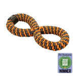 11" infinity orange braided ring