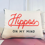 Hippos On My Mind Pillow